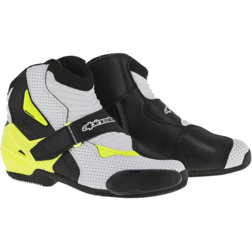 Alpinestars - Alpinestars SMX-1R Vented Boots - 222401612539 - Black/White/Yellow Fluorescent - 6