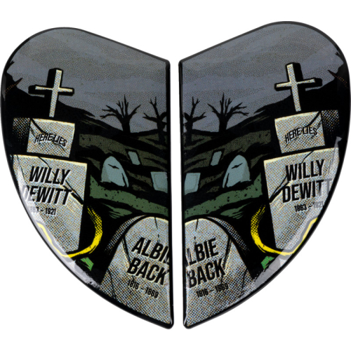 Icon - Icon Side Plate Kit for Airflite Dead Serious Helmet - Black - 0133-1659