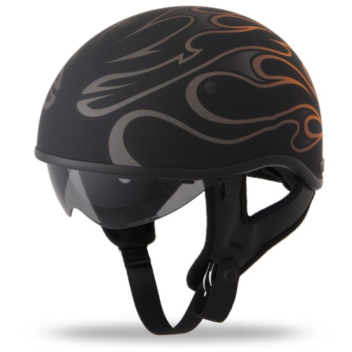 Fly Racing - Fly Racing .357 Flame Helmet - 73-8204-2 - Orange Flame - Small
