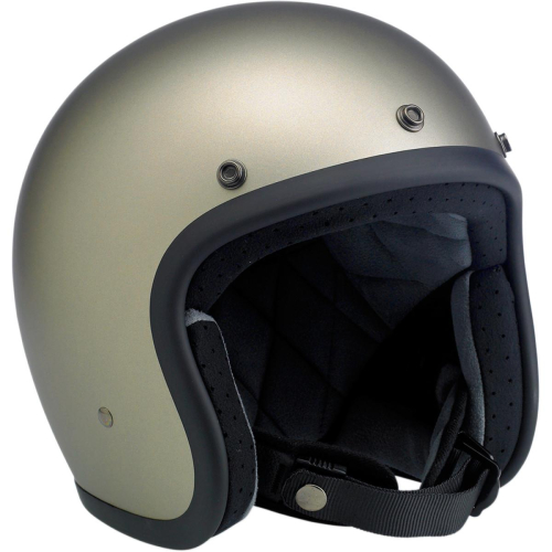 Biltwell Inc. - Biltwell Inc. Bonanza Solid Helmet - BH-TIT-FL-DOTXS - Flat Titanium - X-Small