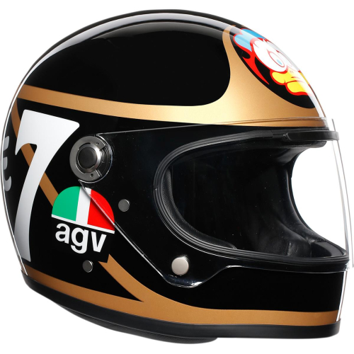 AGV - AGV X3000 Limited Edition Barry Sheene Helmet - 21001159I000305 - Black/Gold - Small