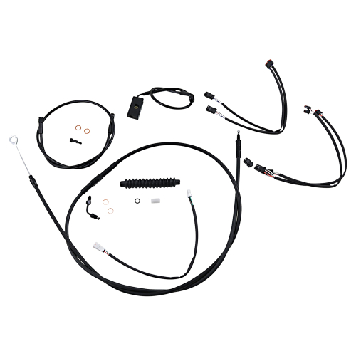 Magnum - Magnum Black XR Handlebar Installation Kit with Black Fittings for 15-17in. Ape - 486942