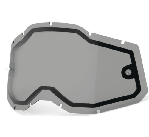 100% - 100% Replacement Dual Lens for Racecraft 2/Accuri 2/Stratus 2 Goggles - Smoke - 59080-00002