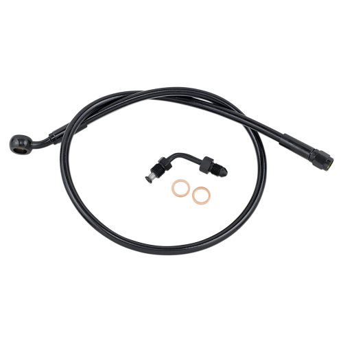 Magnum - Magnum Black Coated XR Stainless Upper Front Brakeline Kit with Black Fittings - 27in. Total Length - SBB1501-27