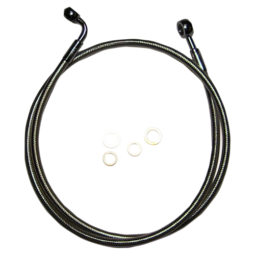 Magnum - Magnum Black Pearl E-Z Align Single Disc Front Brake Line - 35deg. Top Angle - 38in - 46838SW