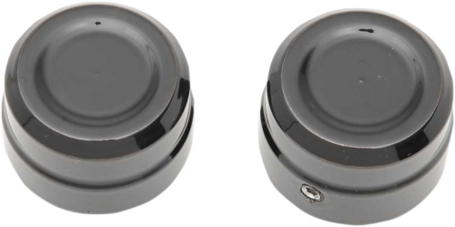 Drag Specialties - Drag Specialties Billet Front Axle Caps - 1in. - Black - 0214-0831
