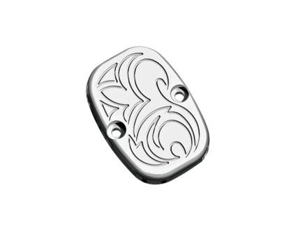Arlen Ness - Arlen Ness Rear Brake Master Cylinder Cover - Engraved - Chrome - 03-445