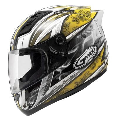 G-Max - G-Max GM69 Crusader II Helmet - G7691237 TC-4 - Crusader II White/Yellow - X-Large