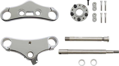 Accutronix - Accutronix 49mm Wide-Glide Conversion Kit - 5 Deg. Rake - Chrome - TWD549-ESCK8