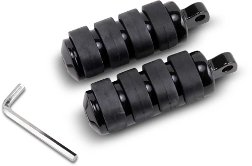 Drag Specialties - Drag Specialties Soft-Ride Large Diameter Male Mount Footpeg - Black - 1603-0352
