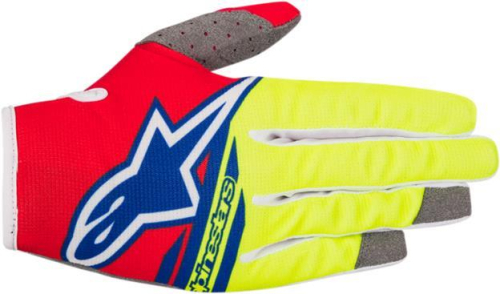 Alpinestars - Alpinestars Radar Flight Gloves - 3561818-356-S - Red/Yellow Fluo/Blue - Small