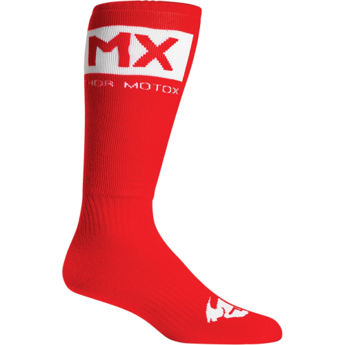Thor - Thor Mx Solid Socks - 3431-0674 - Red/White - Lg-XL