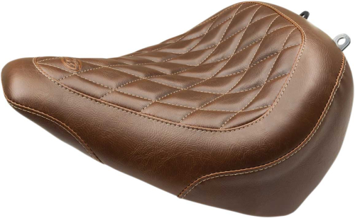 Mustang - Mustang Wide Tripper Solo Seat - Diamond Stitch - Brown - 83059