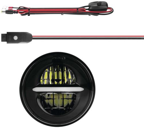 XK Glow - XK Glow 5-3/4in. Headlight - Black - XK-5IN-KIT-B