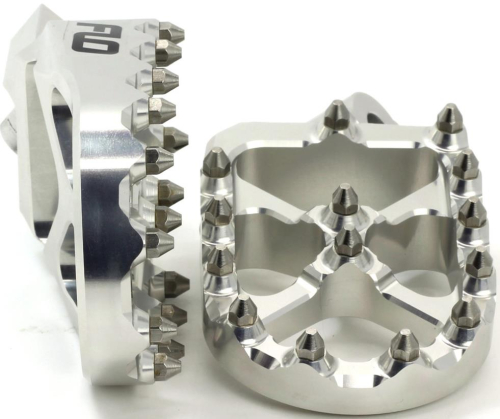 Flo Motorsports - Flo Motorsports Pro Series Foot Pegs - Silver - FPEG-793SIL