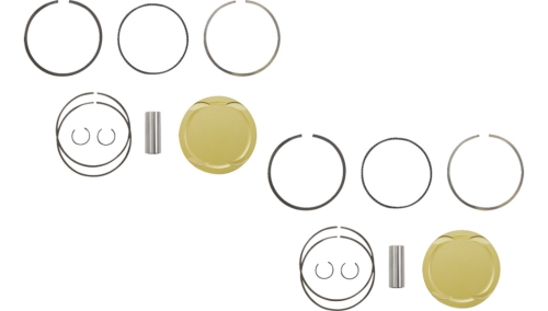 J.E. Pistons - J.E. Pistons FSR Ultra Series Piston Kit - Standard Bore 93.00mm, 10.5:1 Compression - 379455