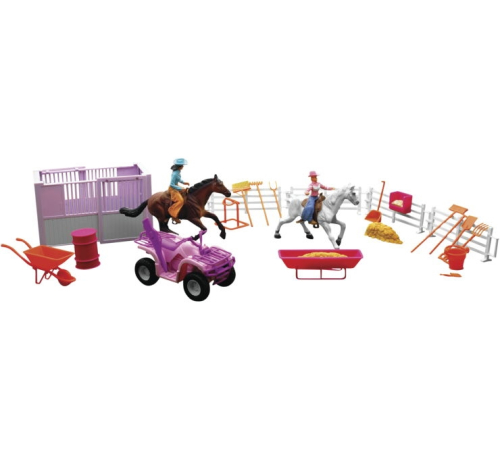 New Ray Toys - New Ray Toys Valley Ranch Playset - Shoot, ATV, Tools and Horses - SS-37105B