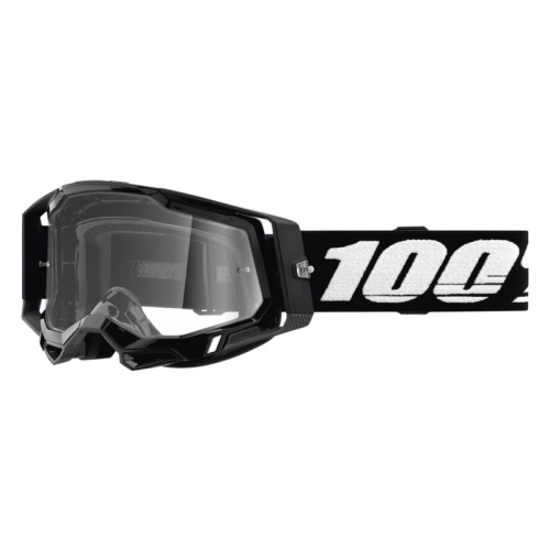 100% - 100% Racecraft 2 Goggles - 50009-00001 - Black / Clear Lens - OSFM