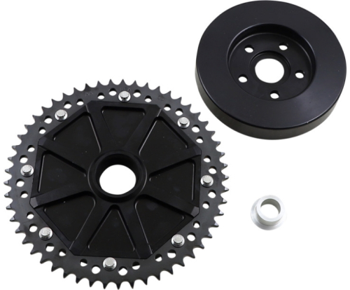 Alloy Art - Alloy Art Universal Cush Drive Chain Conversion Systems  with Black Anodized Carrier - 53T - Black - G2UCC53-11