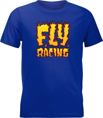 Fly Racing - Fly Racing Fly Youth Fire Tee - 352-0654YL - Royal Blue - Large