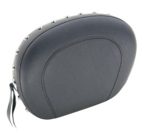Mustang - Mustang Medallion Style Sissy Bar Pad - Studs & Conchos - Black - 75662