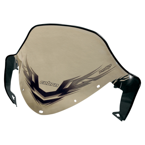Powermadd - Powermadd Cobra Windshield - 13in. - Clear/Black Graphics - 10173011