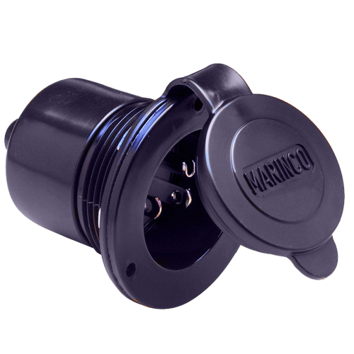 Marinco - Marinco Marine On-Board Hard Wired Charger Inlet - 15Amp - Black