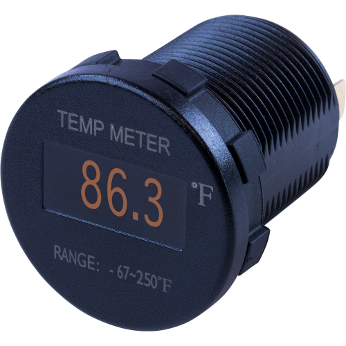 Sea-Dog - Sea-Dog Round OLED Temperature Meter Fahrenheit w/6' Lead