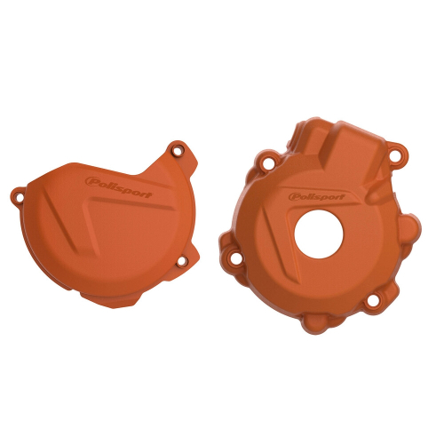 Polisport - Polisport Clutch/Ignition Cover Kit - Orange - 90979
