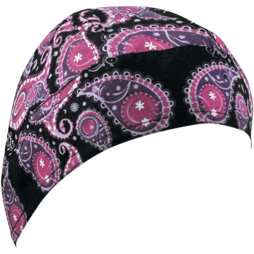 Zan Headgear - Zan Headgear Flydanna Headwrap - Z691 - Purple Paisley - OSFM