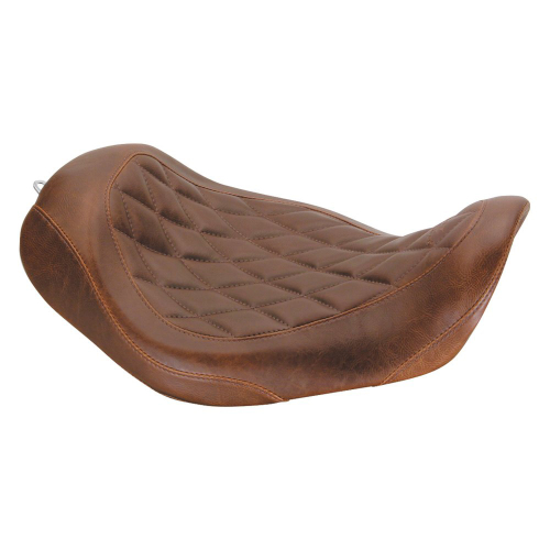Mustang - Mustang Wide Tripper Solo Seat - Diamond Stitch - Brown - 76706