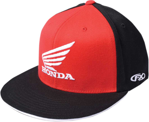 Factory Effex - Factory Effex Honda Big Wing Flexfit Hat - 15-88346 - Black/Red - Lg-XL