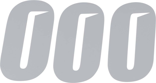 DCOR - DCOR Slash Series Individual Numbers 6in. - No.0 - White - 45-30-0