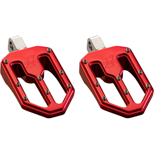 Pro-One Performance - Pro-One Performance Moto V1 Billet Footpeg - Red - 500751R