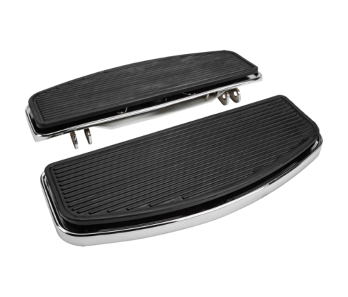 HardDrive - HardDrive Rectangular Floorboard Kit - Ribbed Style - Chrome - 057190