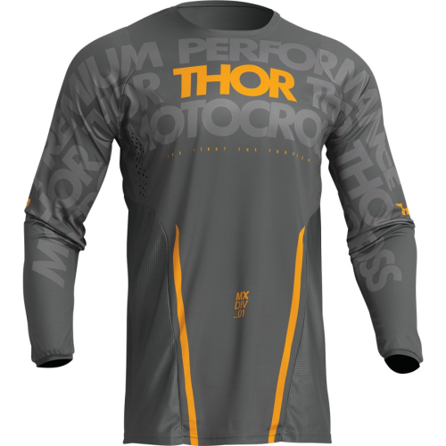 Thor - Thor Pulse Mono Jersey - 2910-7107 - Gray/Yellow - 2XL
