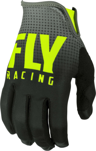 Fly Racing - Fly Racing Lite Hydrogen Youth Gloves - 372-01004 - Black/Hi-Vis - 4