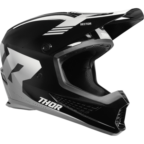 Thor - Thor Sector 2 Carve Helmet - 0110-8118 - Black/White - 2XL