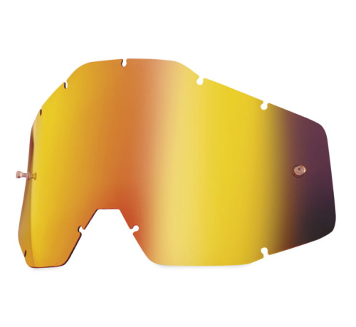 100% - 100% Replacement Lenses for Racecraft+/Racecraft/Accuri/Strata Goggles - Red Mirror - 59006-00002