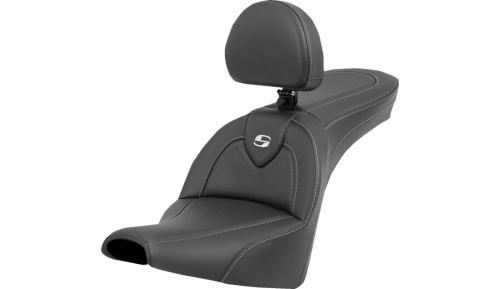 Saddlemen - Saddlemen Roadsofa Carbon Fiber Seat - with Backrest - 818-30-185BR