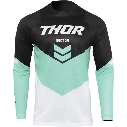 Thor - Thor Sector Chev Youth Jersey - 2912-2033 - Black/Mint - 2XS
