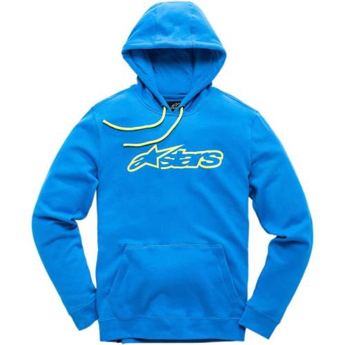 Alpinestars - Alpinestars Blaze Fleece Pullover Hoodie - 10375311372552X - Blue/Hi-Viz Yellow - 2XL