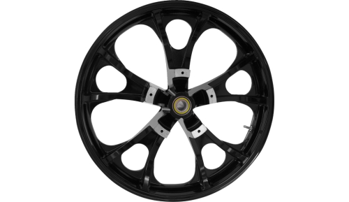 Coastal Moto - Coastal Moto Precision Cast Largo 3D Front Wheel - 21in. x 3.5in. - Solid Black - 3D-LGO213SB-ABST