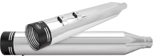S&S Cycle - S&S Cycle 4in. Race Tour Muffler - Chrome with Power Band End Cap - 5500599