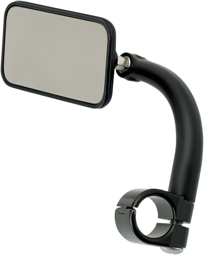 Biltwell Inc. - Biltwell Inc. Rectangular Utility Mirror with Clamp-On Mount for 1in. Handlebar - Black - 6502-201-101