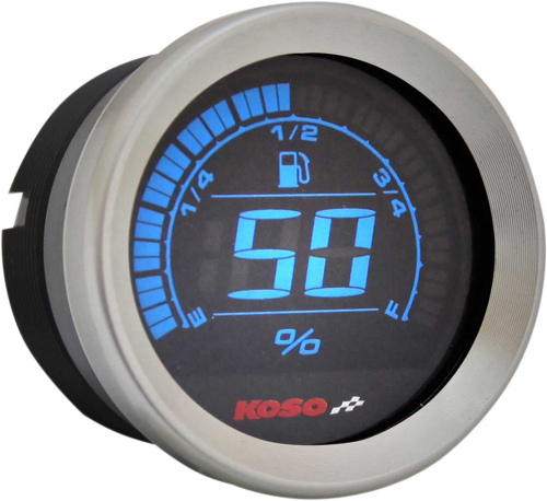 Koso North America - Koso North America 2in. Fuel Level Gauge - Chrome - BA050200