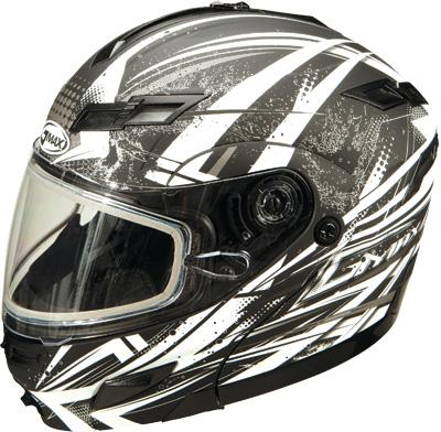 G-Max - G-Max GM54S Highmark Snow Helmet - G2544603 F.TC-15 - Flat Black/White/Silver - X-Small