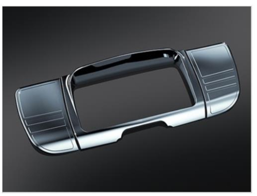 Kuryakyn - Kuryakyn Tri-Line Stereo Trim Deluxe Kit - Gloss Black - 7299