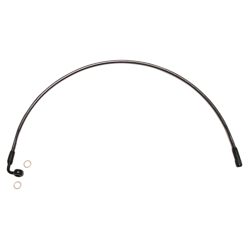 Magnum - Magnum Black Pearl Designer Series ABS Front Upper Brake Line - 12mm. 90deg. Banjo - 22in. - AS478022