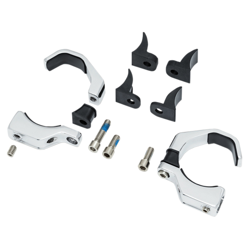 Kuryakyn - Kuryakyn Pipe Wrench Fork Mounts For Turn Signals - Chrome - 2579